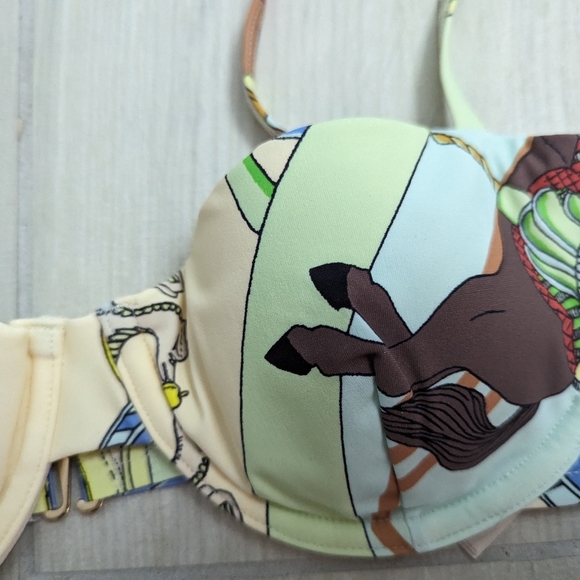 Tory Burch Blue Carousel Bikini Top - Picture 7 of 7